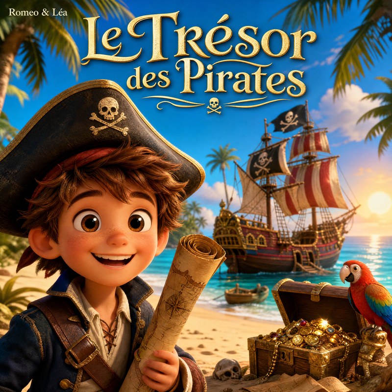 Le Trésor des Pirates — livre enfant personnalisé, Romeo & Léa