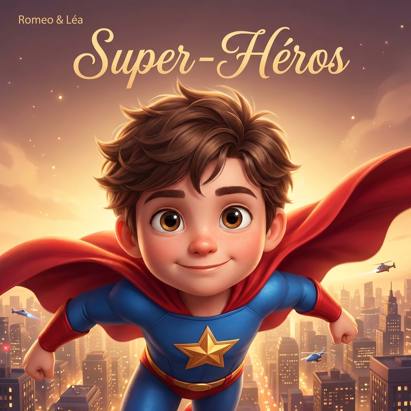 Livre super-héros personnalisé pour enfant — Romeo & Léa